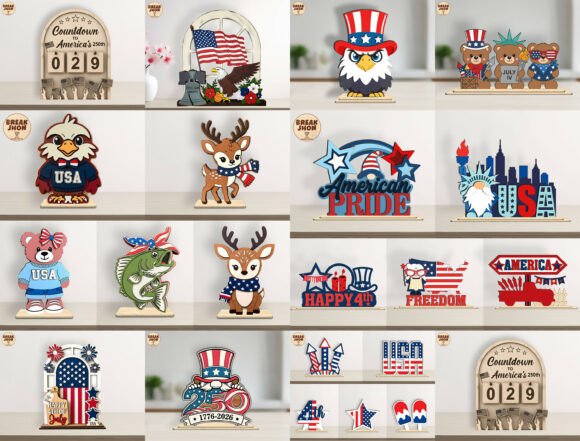 Download Patriotic Stand Decor SVG Bundle - Premium Bundle