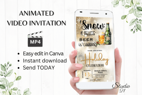 Download Animated Christmas Holiday Invitation - Premium Bundle