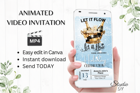 Download Animated Christmas Holiday Invitation - Premium Resources